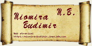 Miomira Budimir vizit kartica